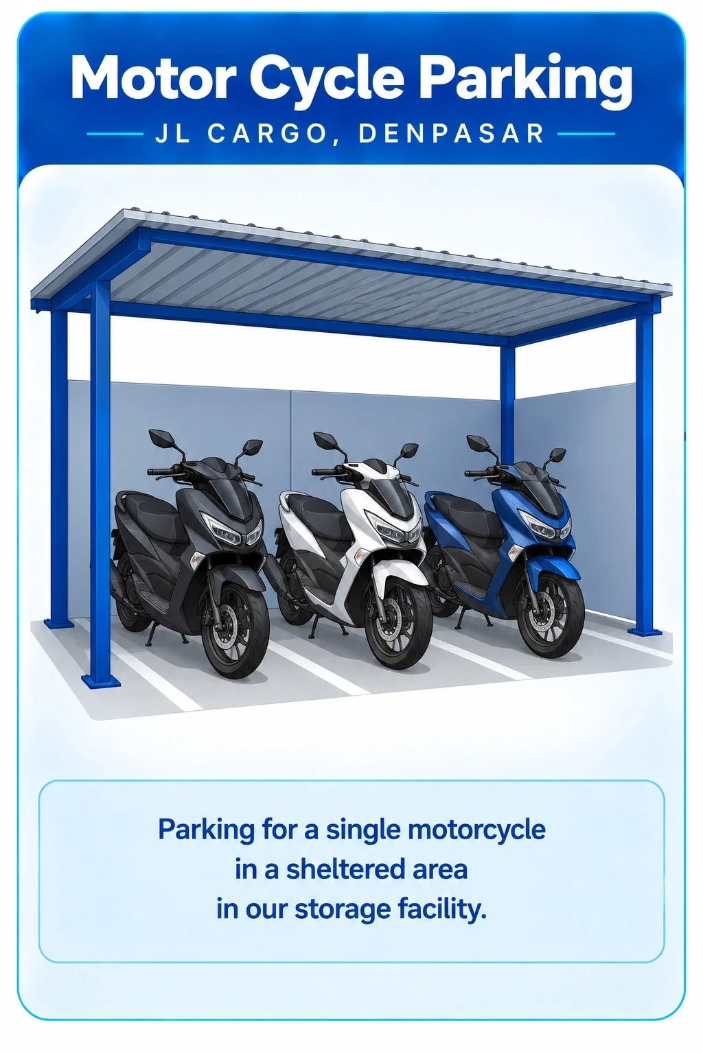 Motor Cycle Storage storage unit diagram