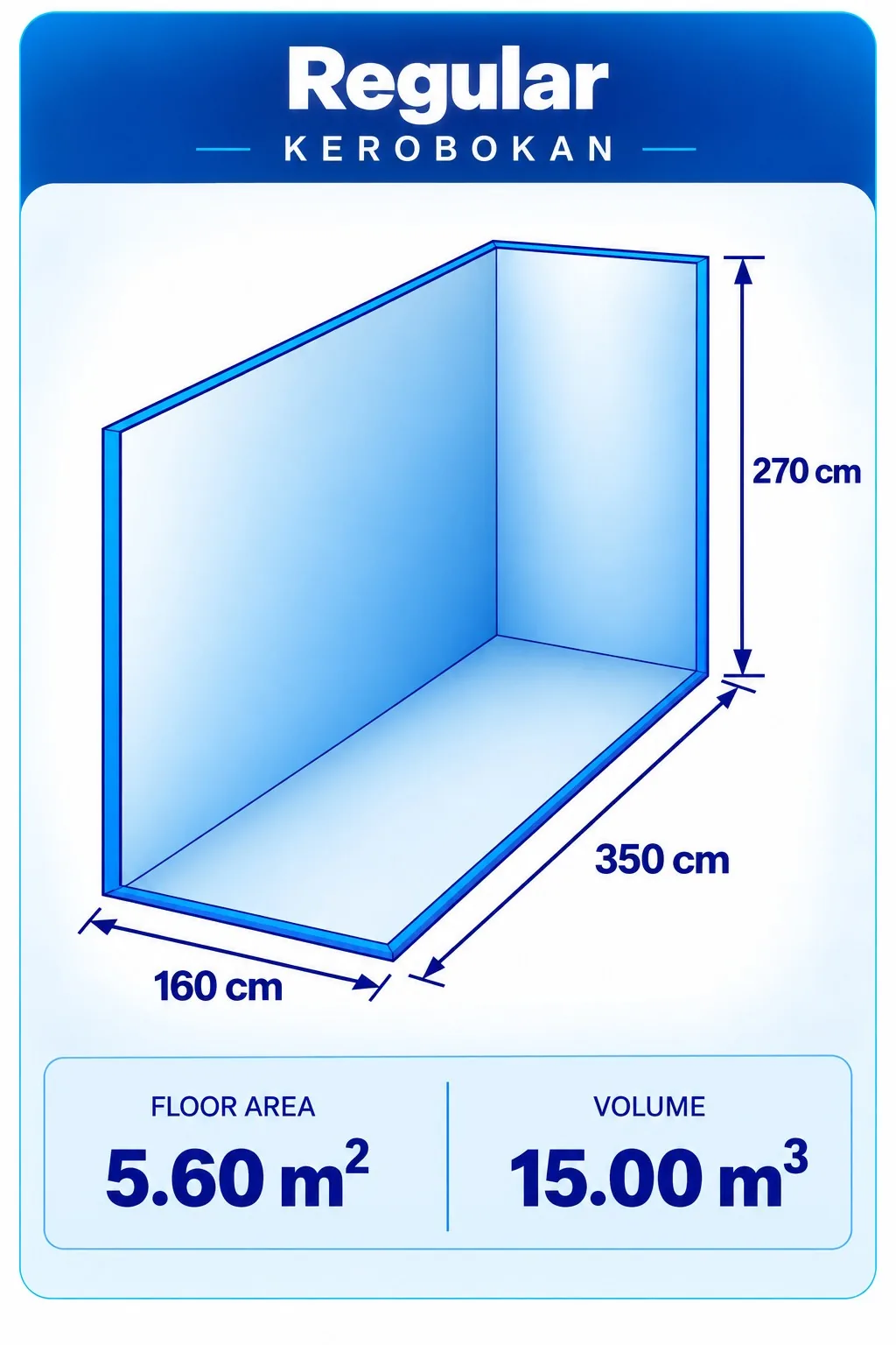 Regular — 3D storage unit layout