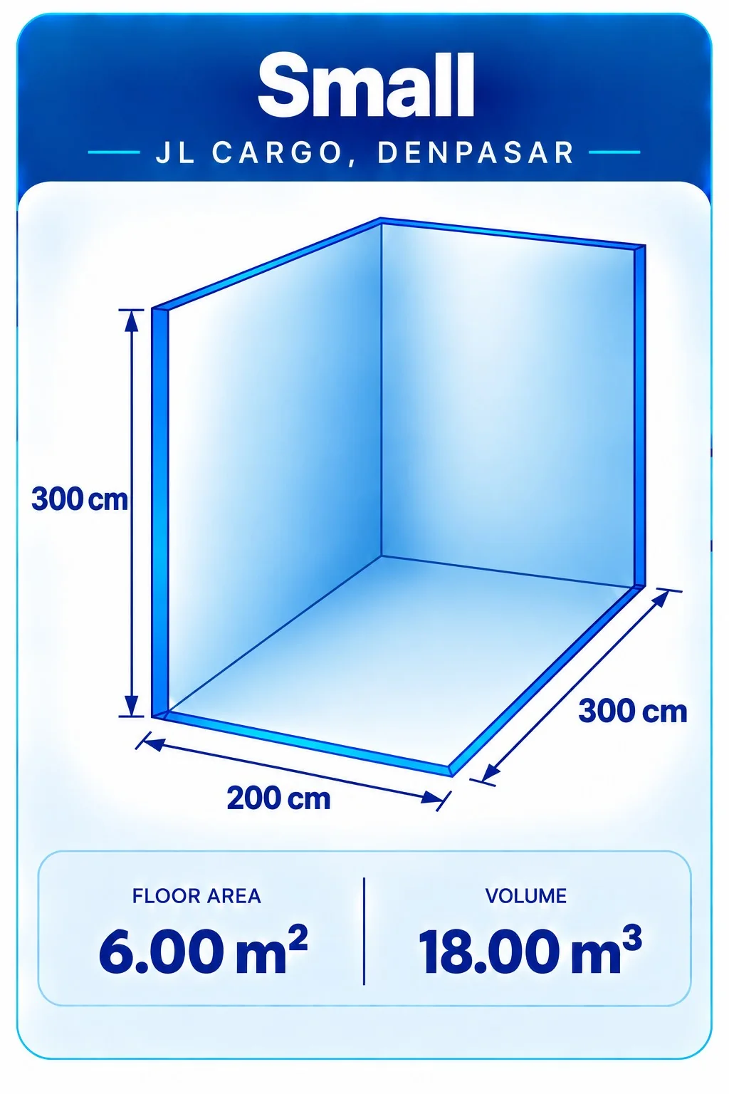 Small — 3D storage unit layout