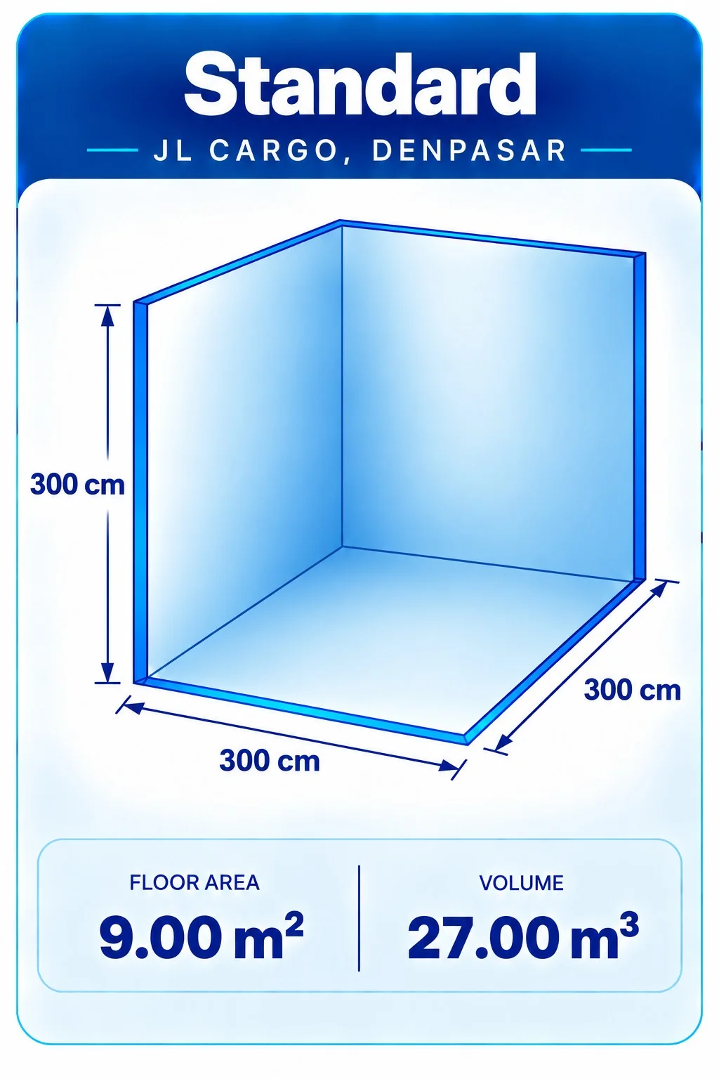 Standard — 3D storage unit layout