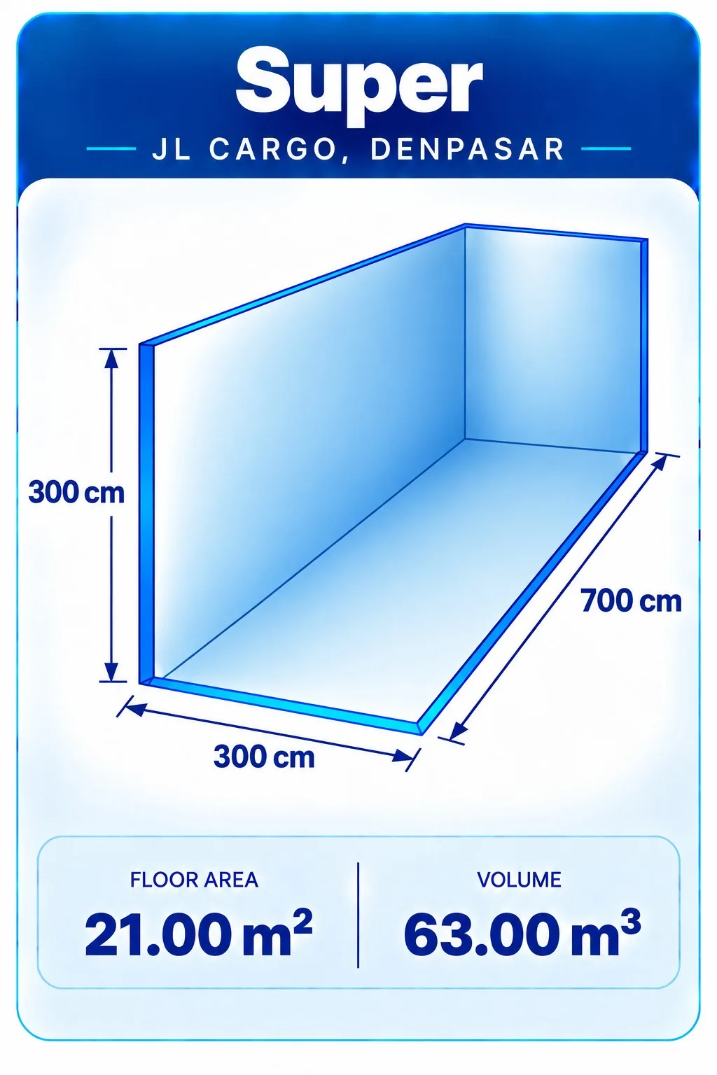 Super — 3D storage unit layout
