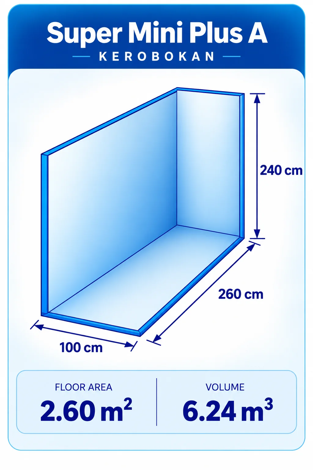 Super Mini Plus A — 3D storage unit layout
