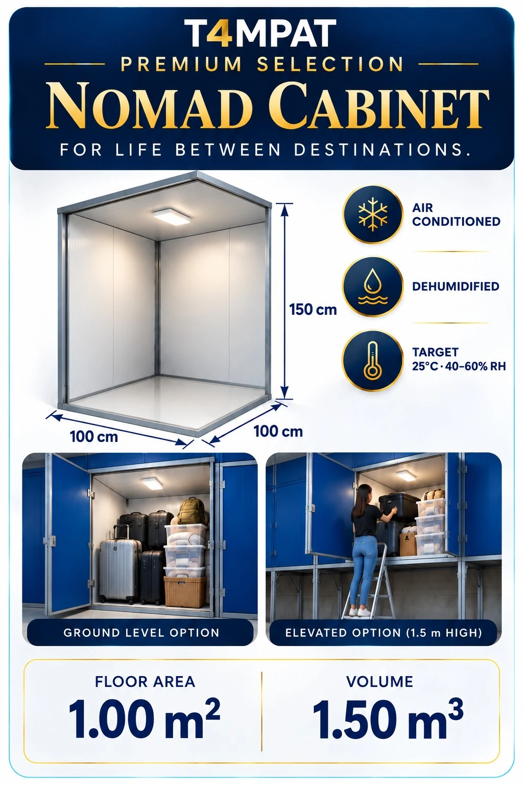Nomad Cabinet product diagram from the T4mpat Premium Selection catalog